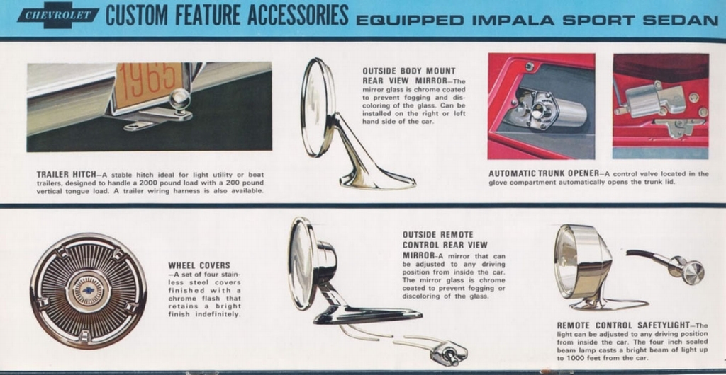 1965 Chevrolet Accessories Brochure Page 6
